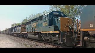 3:14 csx M634 with csx-8033/csx-8244  eastbound going down the westshore at attridge road mp 382/366