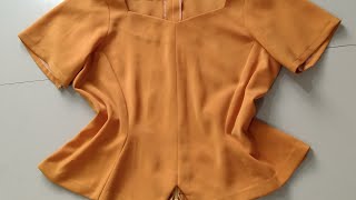 Simple sunday top design cutting#fashion #tutorial