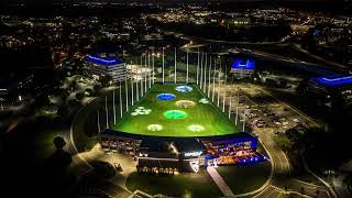 Top Golf Drone Footage Day to Night