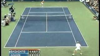 Tennis   Agassi Baghdatis set 5 highlights
