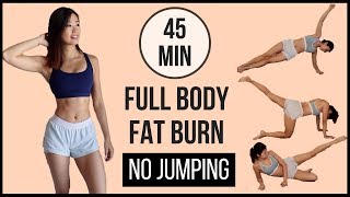 45-min Full Body Fat Burn HIIT at home with NO JUMPING (Arms, Abs, Back, Thighs & Legs) ◆ Emi ◆