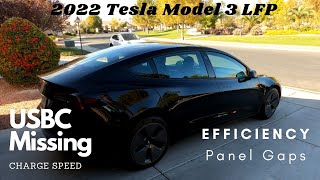 2022 Tesla Model 3 LFP Standard | 5.8sec 0-60 | Efficiency, Panel Gaps, USBC Missing, Charge Speed