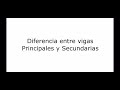 ➗ 𝗗𝗜𝗙𝗘𝗥𝗘𝗡𝗖𝗜𝗔 entre vigas 𝗣𝗥𝗜𝗡𝗖𝗜𝗣𝗔𝗟𝗘𝗦 y 𝗦𝗘𝗖𝗨𝗡𝗗𝗔𝗥𝗜𝗔𝗦. video 21