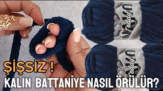 PELUŞ KALIN TIKNAZ EL ÖRGÜSÜ BATTANİYE NASIL ÖRÜLÜR? /1 Saatte Dev Battaniye yapımı/ Detaylı eğitim