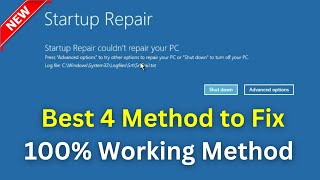 [2024] How to Fix Startup Repair Couldn't Repair Your PC