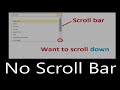 Fixing disappearing SCROLL BAR.