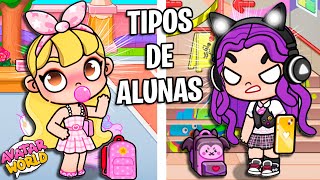 ROTINA TIPOS DE ALUNAS NA ESCOLA | HISTORINHAS AVATAR WORLD