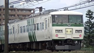 2016.8.3 長岡花火大会団体列車185系B2編成（宮ｵｵ）　9843M