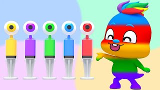 Coloring Face Song! | Wheels On The Bus Nursery Rhymes Playground | Baby & Kids Songs