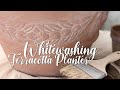 Whitewashing a Terracotta Planter