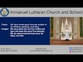 Immanuel Lutheran Church - 06-12-2022 Service