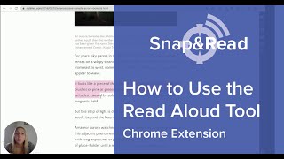 Snap&Read: How to Use the Read Aloud Tool in Chrome