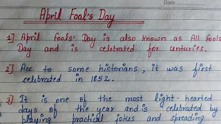 April Fools Day | 10 lines on April Fools Day | Write an Essay on April Fools Day