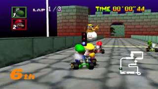 Mario Kart 64 - Bowser's Castle 150cc . クッパキャッスル Koopa Castle