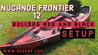 *NEW* 2020 Nucanoe Frontier 12 (Bulldog Red and Black). Kayak Bass Fishing Setup