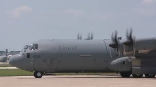 Royal Canadian Air Force C130 Plane Arrives with Supplies for Hurricane Harvey