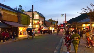 2019年11月27日(水)嵐山 夕方の風景🍁Ａutumn in Arashiyama ,Kyoto✨ 岚山【4K】