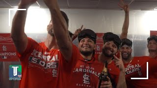 WATCH: St Louis Cardinals CELEBRATE clinching FIRST NL Central title since 2019