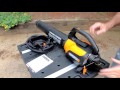 worx turbine fusion leaf blower out of the box into the yard