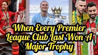 When Every Premier League Club Last Won A Major Trophy
