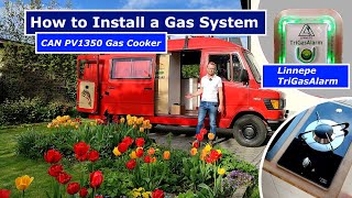 How to Install Gas System in our Mercedes T1 Van with Can PV1350 Gas Cooker & Linnepe Tri Gas Alarm