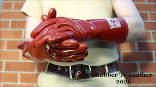 Tegera Brown PVC Gauntlet Gloves