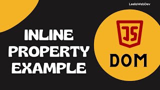 42. Implementation of the Inline Event Property listener in JavaScript - DOM