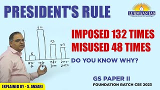 President's Rule Explained | By S. Ansari | GS Paper-II Foundation Batch | Lukmaan IAS