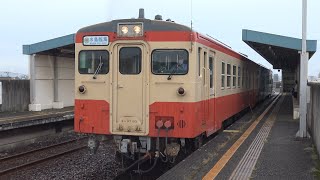 【4K】水島臨海鉄道　普通列車キハ37形気動車　ｷﾊ37-103+ｷﾊ37-102　弥生駅発車