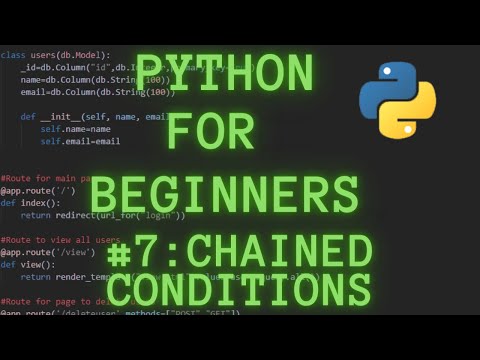 Python Programming For Beginners Tutorial 7 : Chained Conditionals ...