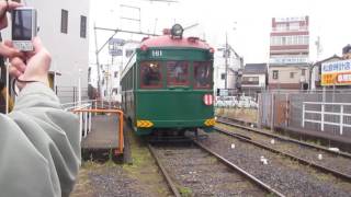 【阪堺電気軌道上町線】ありがとう住吉公園駅　モ161形161号車　住吉公園行き　住吉発車