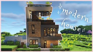 Minecraft | How to Build a Modern House 🏠 | Modern House Tutorial