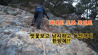 벗꽃보고 낚시하고 등산까지 한방에!!거제도 도보갯바위낚시