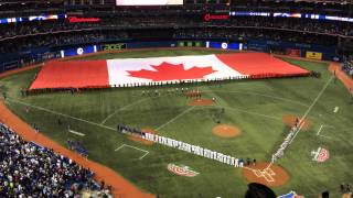 2014-04-04 Toronto Blue Jays Home Opener National Anthem + Roy Halladay