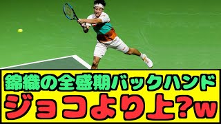 【朗報】全盛期の錦織のバックハンドが世界最高峰レベルwww【なんJ反応】