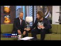 t.j. miller spills water on fox 2 anchor jason carr