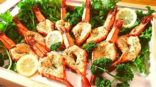 The best taste and visual to be praised forever ^^ simple golden recipe for grilled shrimp.