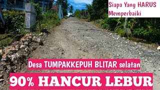 EDAN..!! Jalan Desa TUMPAKKEPUH BLITAR selatan HANCUR