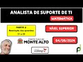 ANALISTA DE SUPORTE DE TI DA PREFEITURA DE MONTE ALTO 2024  - MATEMÁTICA (QUESTÕES 21 a 25)