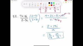 Algebra 2 4.6 Perform Operations with Complex Numbers part 2