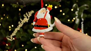 Ornaments by Elves: Personalized Santa Claus with Star Christmas Ornament OBE-P18-03-032