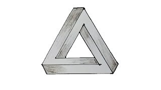 Optical Illusion Triangle 3D drawing - How to Draw an Optical Illusion Triangle