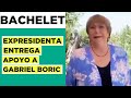 Michelle Bachelet entrega apoyo a Gabriel Boric en segunda vuelta presidencial