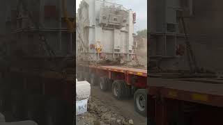 huge heavy 200tons transformer rescued by 2 Volvo FM 400 puller. amazing video #shorts #raghavsingh