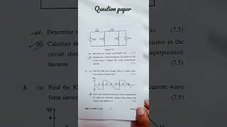 YMCA university Basic Electrical Engineering question paper 📃 of B.tech (cse)1st sem...