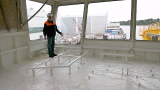 Neues Mehrzweckschiff Scharhörn: Brücke, 2. Rundgang, August 2023 (7)