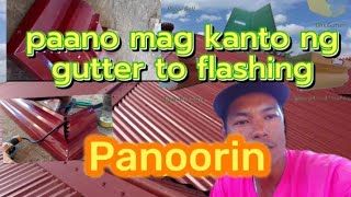 tamang pag kanto ng gutter to flashing Spanish gutter