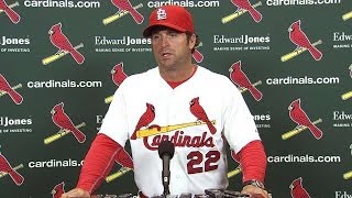 ARI@STL: Matheny talks about Wainwright's one-hitter