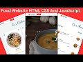 Complete Responsive Food Restaurant Website Design Using HTML CSS JAVASCRIPT - Mobile First Design