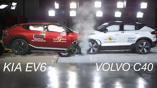 KIA EV6 vs Volvo C40 Electric - Crash Test